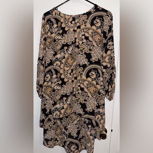 Cato Black and Gold paisley high low top